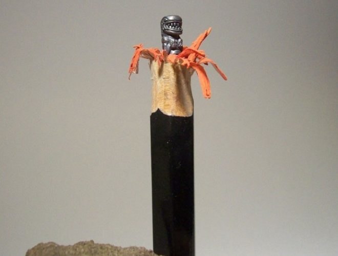 Cerkahegyzo, pencil sculptures, pencil carvings, Dalton Ghetti miniature art, miniature pencil sculptures, art, recycled materials art, graphite art