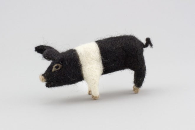 Kiyoshi Mino felt animal sculptures, OCLCO, Illinois, Lucky Duck Farm, taxidermy, wool, eco, nature