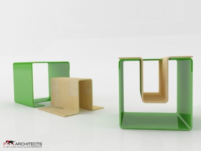 “green furniture”, 100% post-consumer waste, eco plastic, eco-friendly furniture, interchangeable furniture, interchangeable parts, modular furniture, multifunctional furniture, post-consumer materials, post-consumer waste, studio PARCHITECTS, UN STOOL