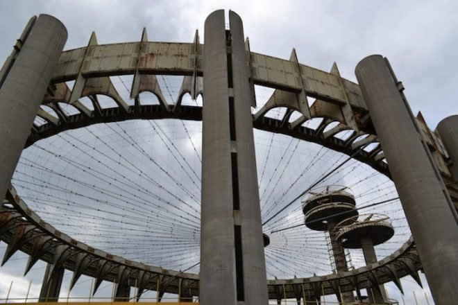 ny state pavilion, 1964 world's fair, adaptive reuse, nyc landmarks, nyc landmark preservation, flushing meadows corona park, matthew silva, nyc architecture, nyc design