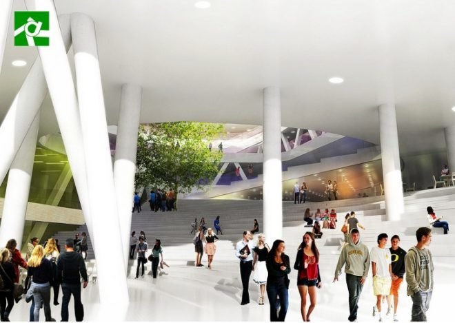 Marknagil Education Center, BIG Architects, Faroe Islands education center, educational architecture, school design, education center design, vortex architecture, Fuglark Architects, architecture competitions