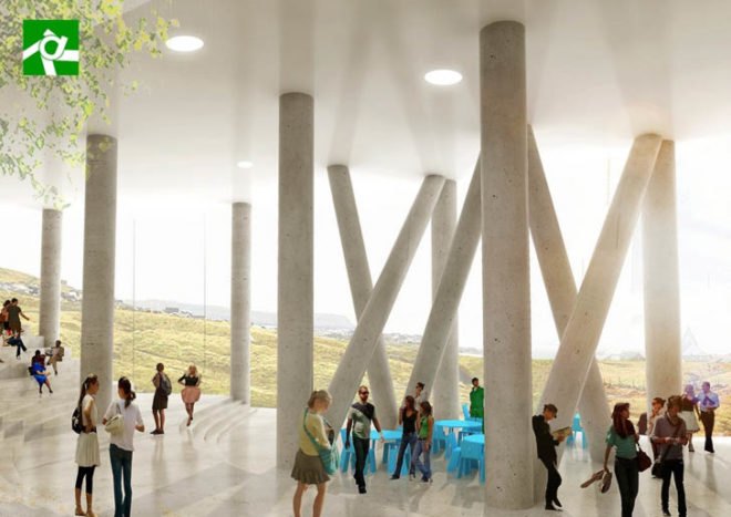 Marknagil Education Center, BIG Architects, Faroe Islands education center, educational architecture, school design, education center design, vortex architecture, Fuglark Architects, architecture competitions