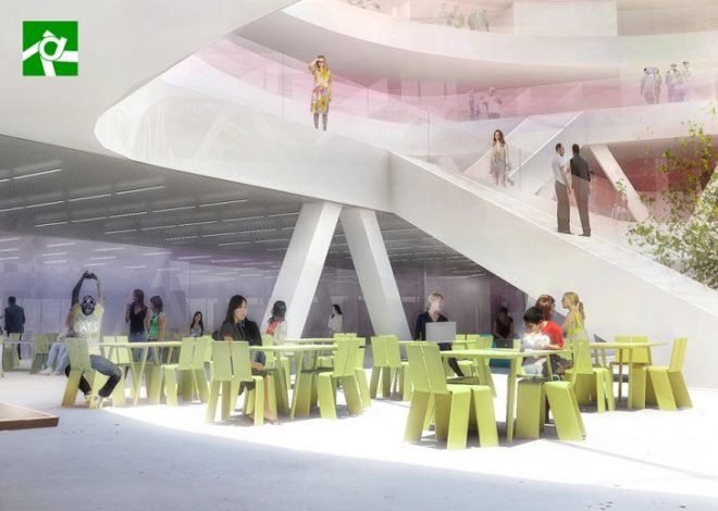 Marknagil Education Center, BIG Architects, Faroe Islands education center, educational architecture, school design, education center design, vortex architecture, Fuglark Architects, architecture competitions