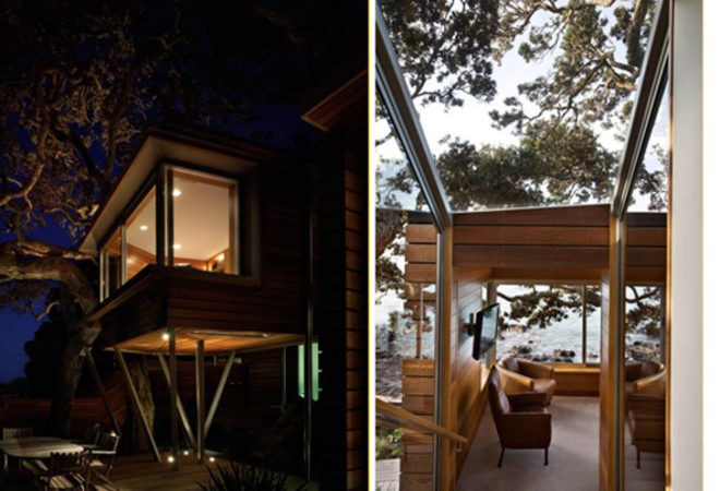 Bossley Architects, New Zealand, Thorne Bay House, Sustainable Home, Beach House, Architecture, Treehouse
