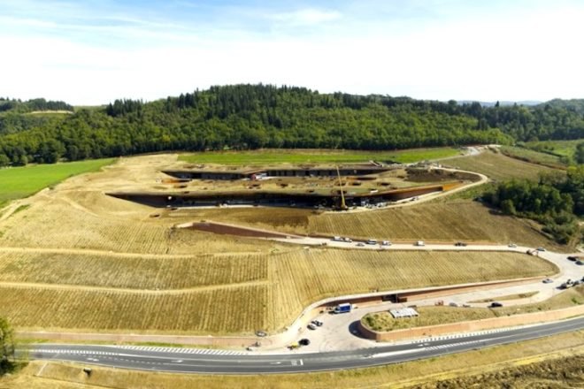 Archea Associati, Antinori Winery, vineyard, Florenc, Siena, Green roof, rooftop vineyard, cultivatable roof, vegetated roof, green design, sustainable design, eco-design, historic vineyard