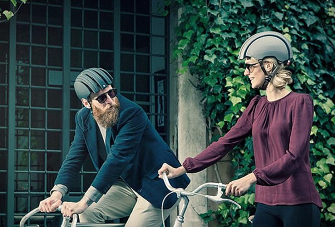 green design, eco design, sustainable design, Carrera foldable bicycle helmet, bike helmets, bike safety, green transportation
