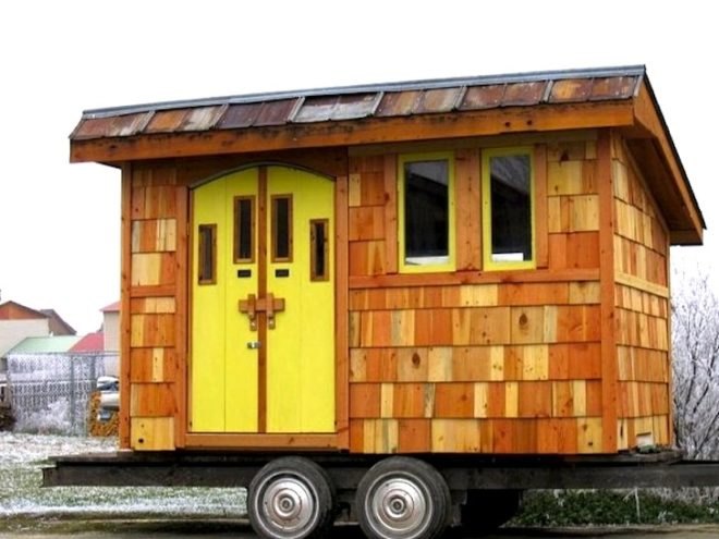 tiny house, micro house, high desert journal, green design, sustainable design, eco-design, charles finn, potomac cabin, a room of one's own, architecture, reclaimed materials, recycled materials, rustic cabins