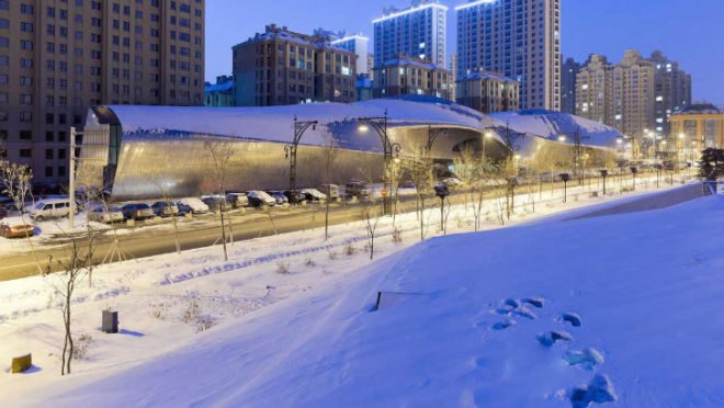China Wood Sculpture Museum, MAD, eco museum, china, harbin, museum, skylights, daylighting