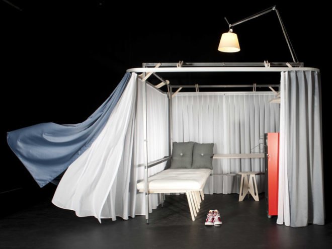 green design, eco design, sustainable design, Milan Design Week, Hotello, Roberto de Luca, Antonio Scarponi, Das konzept, portable office space, pop up office space, pop up hotel room, modular office space, foldable hotel room