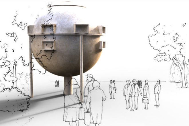 Ekinoid Copper Model, the ekinoid project, disaster-proof design, prefab housing, spherical house, pod house