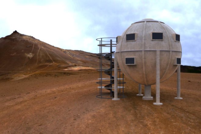 Ekinoid Copper Model, the ekinoid project, disaster-proof design, prefab housing, spherical house, pod house