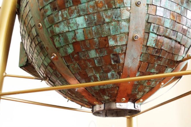 Ekinoid Copper Model, the ekinoid project, disaster-proof design, prefab housing, spherical house, pod house
