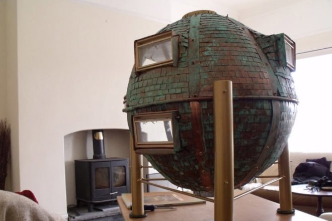 Ekinoid Copper Model, the ekinoid project, disaster-proof design, prefab housing, spherical house, pod house