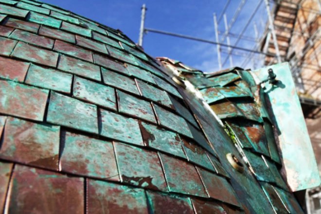 Ekinoid Copper Model, the ekinoid project, disaster-proof design, prefab housing, spherical house, pod house