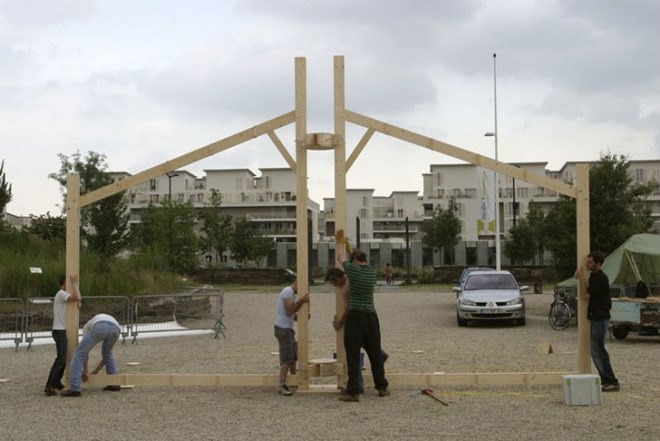 Encore Heureux, pop-up, yurt, Chinoiserie, Bordeaux, botanic garden, temporary architecture, Architecture, Daylighting, Air quality