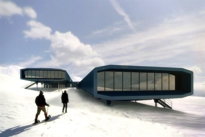 Comandante Ferraz Antarctic Station, Brazilian Antarctica, Estudio 41, green design, sustainable design, eco design, science, research, Antarctic, Keller Peninsula, prefabricated design, weather proof, clean energy, clean tech, solar power, wind power, thermal loss, conservation, wildlife