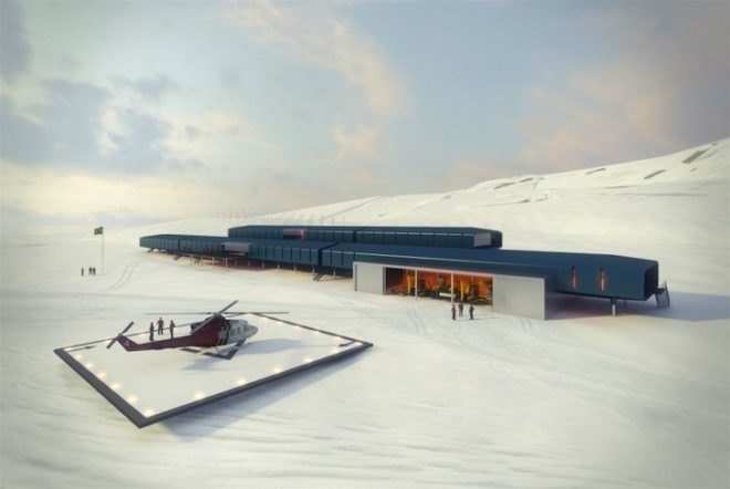Comandante Ferraz Antarctic Station, Brazilian Antarctica, Estudio 41, green design, sustainable design, eco design, science, research, Antarctic, Keller Peninsula, prefabricated design, weather proof, clean energy, clean tech, solar power, wind power, thermal loss, conservation, wildlife