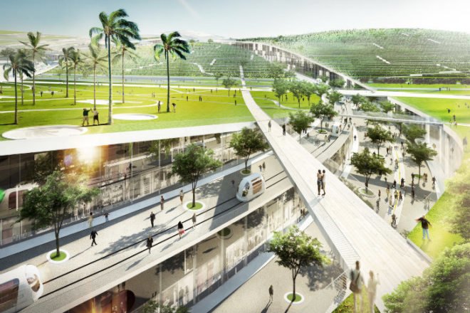 Europa City, BIG, green roof, green-roofed city, paris, sustainable city, eco city, urban design, bjarke ingels group