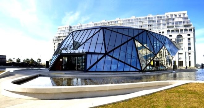 Giorgi Khmaladze, McDonalds, Georgia, Betumi, petrol station, urban design, green shield, green roof, sustainable design, eco-design, vegetated roof, rooftop terrace, junk food, fossil fuels,