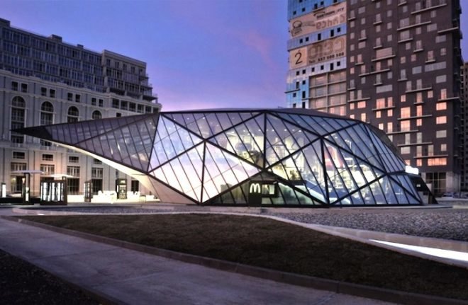 Giorgi Khmaladze, McDonalds, Georgia, Betumi, petrol station, urban design, green shield, green roof, sustainable design, eco-design, vegetated roof, rooftop terrace, junk food, fossil fuels,