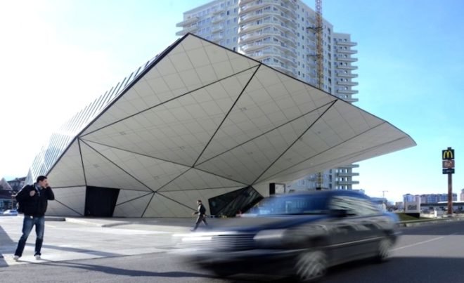 Giorgi Khmaladze, McDonalds, Georgia, Betumi, petrol station, urban design, green shield, green roof, sustainable design, eco-design, vegetated roof, rooftop terrace, junk food, fossil fuels,