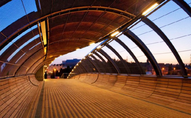 Gateway Villetaneuse, DVVD, pedestrian bridge, footbridge, pedestrian friendly, paris, villetaneuse