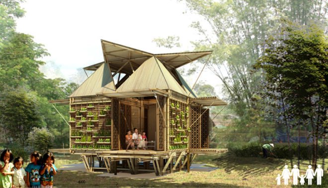 green design, eco design, sustainable design, H&P Architects, affordable disaster housing, bamboo housing, Southeast Asia housing, floating housing