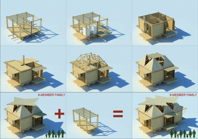 green design, eco design, sustainable design, H&P Architects, affordable disaster housing, bamboo housing, Southeast Asia housing, floating housing