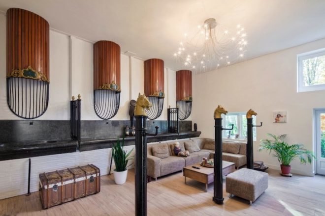 daylighting, adaptive reuse, green renovation, Zecc Architecten, Breukelen House, The Netherlands, green design, sustainable design, eco-design, wood, renovated coach house, wood-fired stove