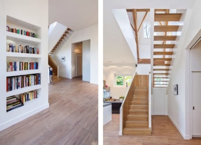 daylighting, adaptive reuse, green renovation, Zecc Architecten, Breukelen House, The Netherlands, green design, sustainable design, eco-design, wood, renovated coach house, wood-fired stove