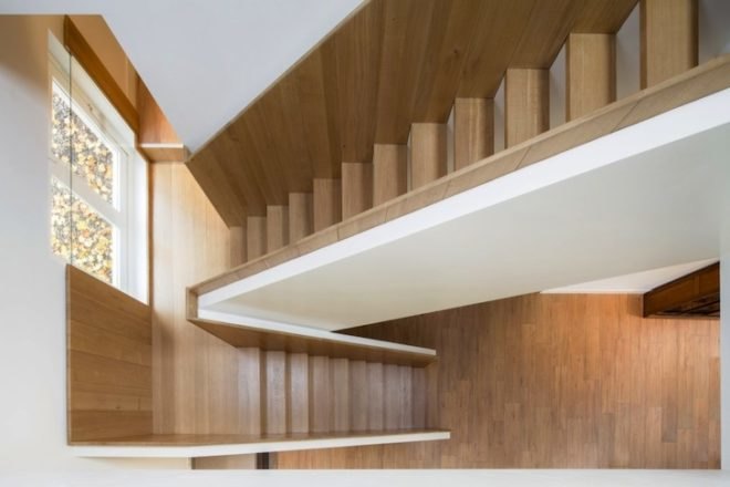 daylighting, adaptive reuse, green renovation, Zecc Architecten, Breukelen House, The Netherlands, green design, sustainable design, eco-design, wood, renovated coach house, wood-fired stove