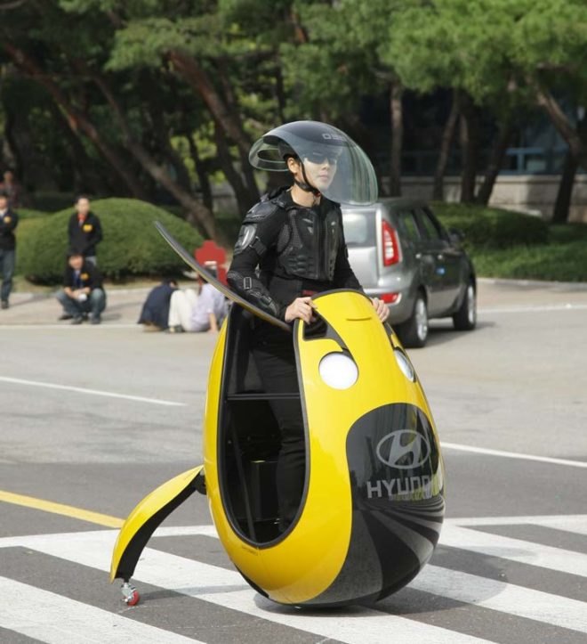 Hyundai, Hyundai IDEA festival, hyundai multi-rotor flying car, hyundai spare tire electric bike, hyundai portable transforming car, hyundai five-jointed car, hyundai road car/ bike, hyundai E4U egg car
