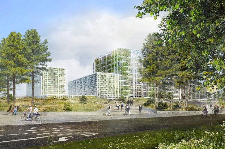 International Criminal Court, Schmidt Hammer Lassen, the Hague, green cladding, transparency, ICC, the netherlands