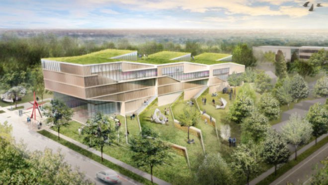 Kent State, Design Loft, Weiss Manfredi, green roof, daylighting, architecture school, eco school, cleveland