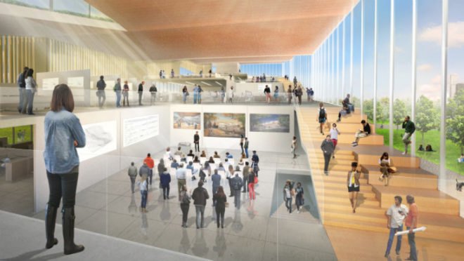 Kent State, Design Loft, Weiss Manfredi, green roof, daylighting, architecture school, eco school, cleveland