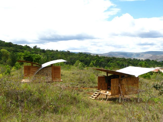 green design, eco design, sustainable design, Kristofer Nonn, Eco Cabanas, sustainable living for developing countries, recycled bottle wall, Venezuela shanty town