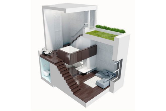Manhattan Micro Loft, Specht Harpman, micro apartment, tiny apartment, tiny house, upper west side, small space living
