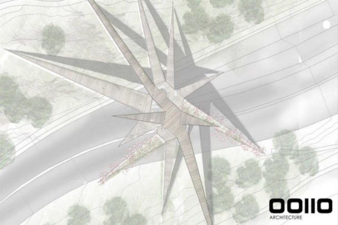 Miraflores-Barranco Pedestrian Bridge, OOIIO Architecure, pedestrian bridge, lima, peru, reclaimed timber, recycled wood