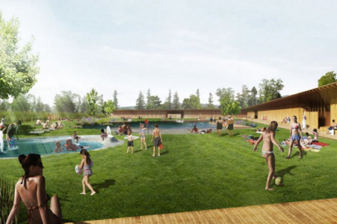 Naturbad Riehen, Herzog de Meuron, natural swimming pool, swimming pool, riehen, switzerland