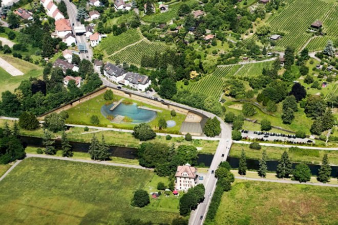 Naturbad Riehen, Herzog de Meuron, natural swimming pool, swimming pool, riehen, switzerland