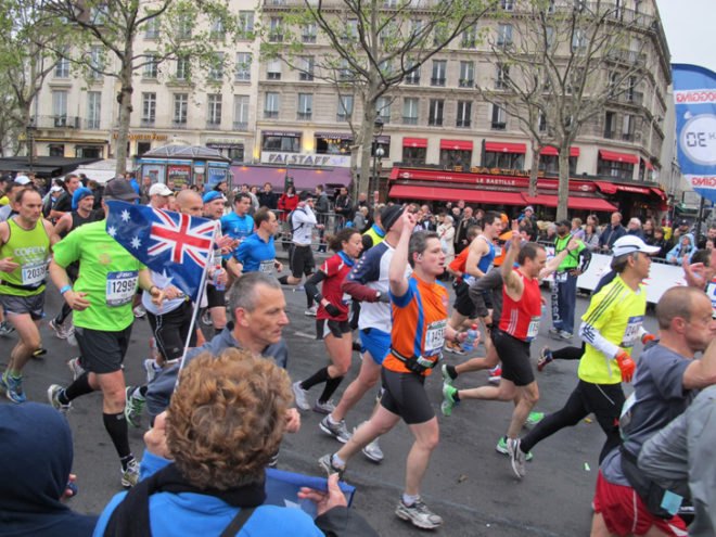 green design, eco design, sustainable design, kinetic energy, Paris Marathon, Pavegen Systems, kinetic energy marathon, kinetic energy harvesting tiles