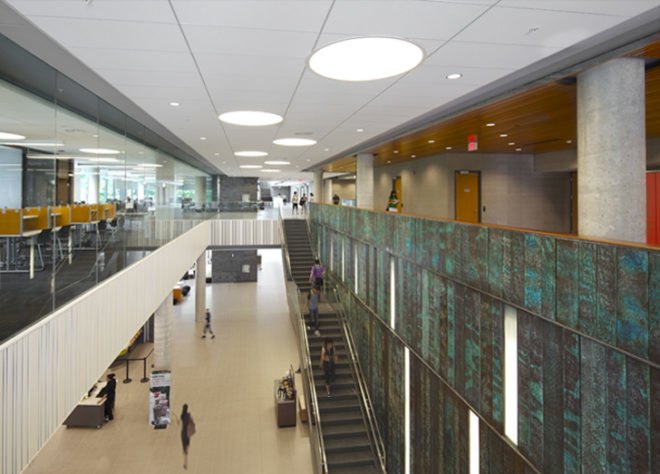 green design, eco design, sustainable design, University of Toronto Mississauga, perkins + Will, LEED silver campus, Hazel McCallion Academic Learning Center, University of Toronto Instructional Centre, green roof campus