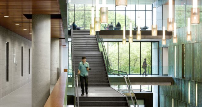 green design, eco design, sustainable design, University of Toronto Mississauga, perkins + Will, LEED silver campus, Hazel McCallion Academic Learning Center, University of Toronto Instructional Centre, green roof campus