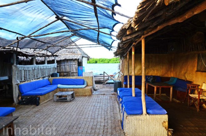 Pontoon Restaurant, floating bar, natural materials, recycled materials, solar-power, green design, sustainable design, eco-design, island-hopping, eco-tourism, Pontoon Restaurant, backpacking, island, Kenya, Lamu