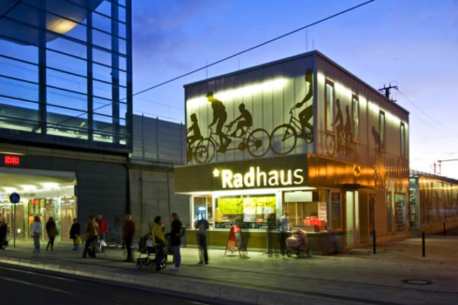 Radhaus, Osterwold Schmidt, bike shed, bike storage, bike station, bicycle storage, erfurt, germany