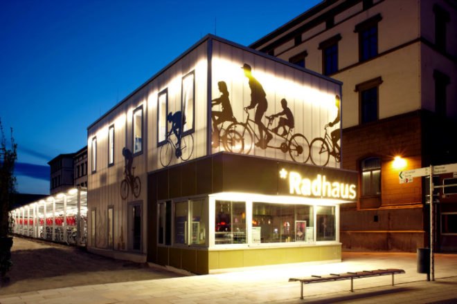 Radhaus, Osterwold Schmidt, bike shed, bike storage, bike station, bicycle storage, erfurt, germany