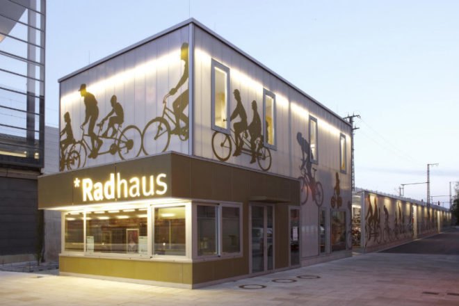 Radhaus, Osterwold Schmidt, bike shed, bike storage, bike station, bicycle storage, erfurt, germany