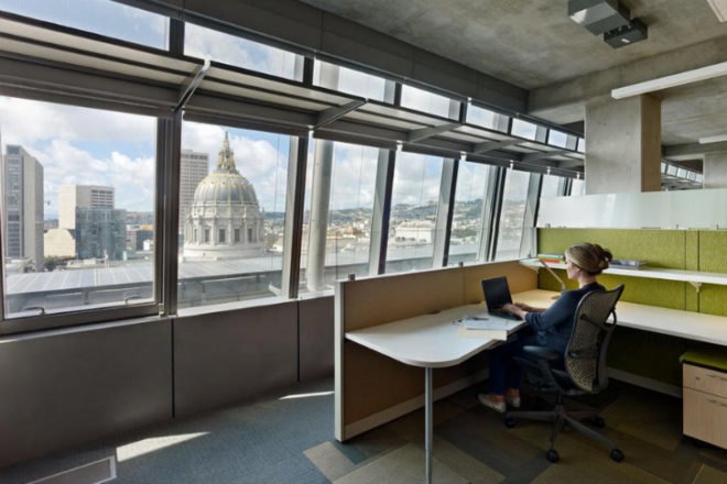 San Francisco Public Utilities Commission Headquarters, KMD Architects, SFPUC, integrated wind turbines, san francisco, green architecture, sustainable architecture, leed platinum, eco office