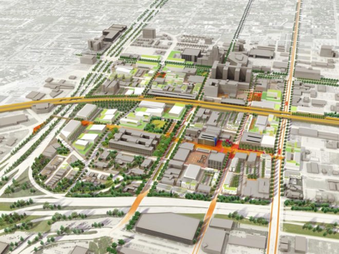 green design, eco design, sustainable design, Detroit, Sasaki Associates, community planning, Midtown Detroit, Techtown District Plan, Detroit rehabilitation