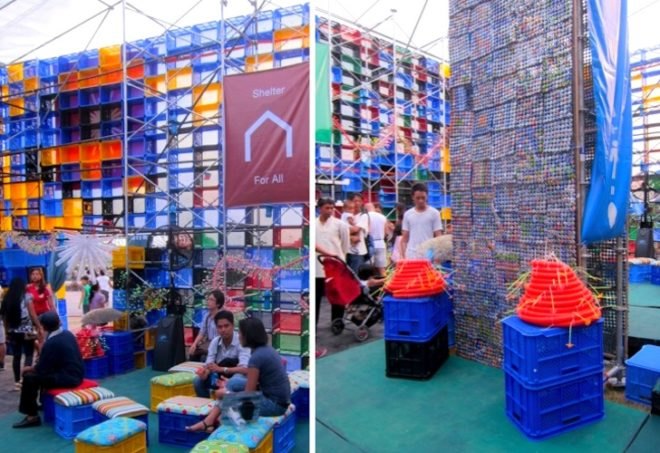 low tech, energy, clean energy, Touching the Earth Lightly, South Africa, Stephen Lamb, recycled plastic bottle pavilion, renewable energy, green energy, green building, sustainable building, eco-architecture, Philippines, A Liter of Light, Ilac Diaz, Manilla, recycled materials, hydroponics, David de Rothschild, Plastiki,